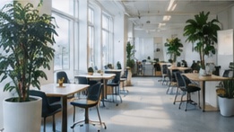 Modern sunlit Acme office interior